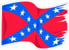 Confederate Flag Waving Decal