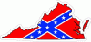 Confederate Flag State Of Virginia Decal