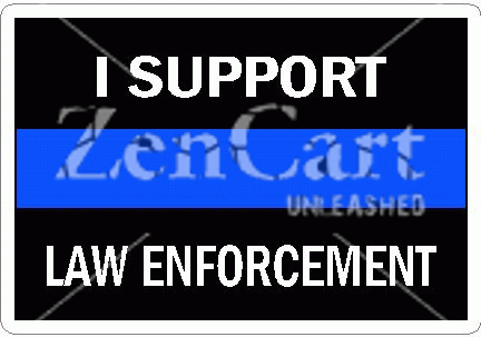 Thin Blue Line I Support Law Enforcement Decal