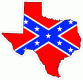 Confederate Flag State Of Texas Decal