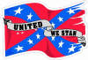 Confederate Flag United We Standl Decal