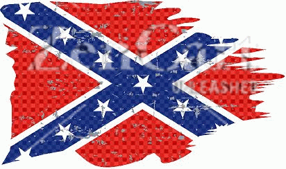 Confederate Distressed Tattered Flag Decal [6911] : Phoenix Graphics ...