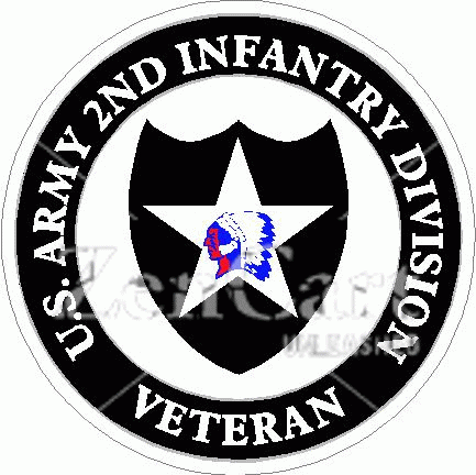 US Army 2nd Infantry Division Veteran Decal [827-3362] : Phoenix ...