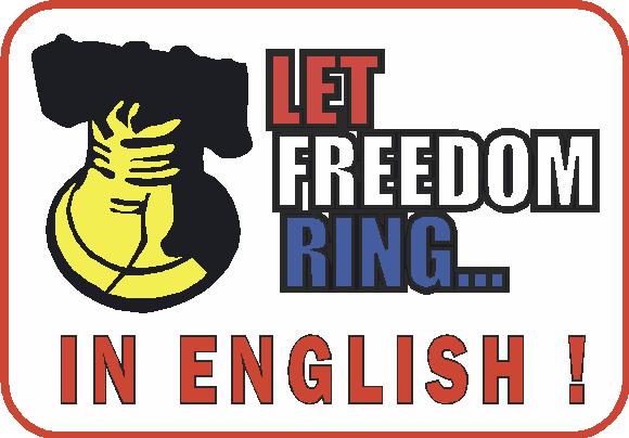 (image for) Let Freedom Ring In English Decal