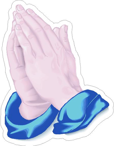 (image for) Religious Praying Hands Decal