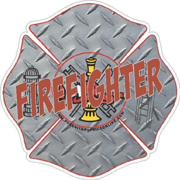 (image for) Maltese Cross Firefighter Decal