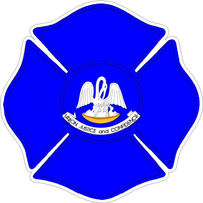 (image for) State Of Louisiana Maltese Cross Decal