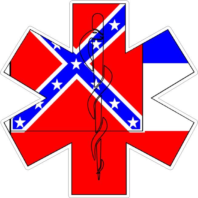 (image for) State Of Mississippi Star Of Life Decal