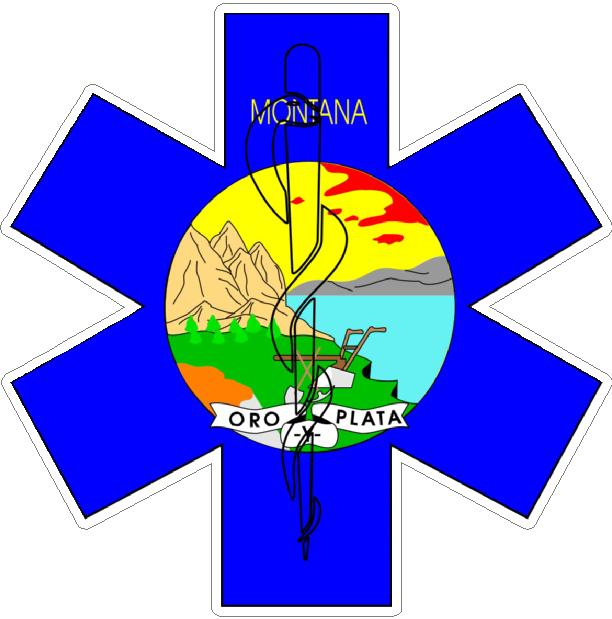 (image for) State Of Montana Star Of Life Decal