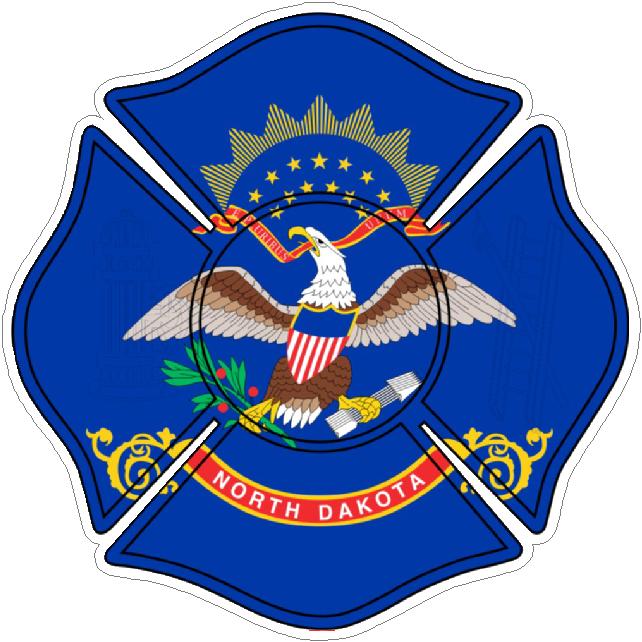 (image for) State Of North Dakota Maltese Cross Decal