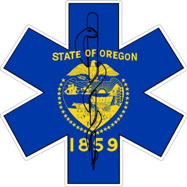(image for) State Of Oregon Star Of Life Decal