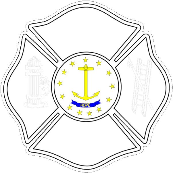 (image for) State Of Rhode Island Maltese Cross Decal