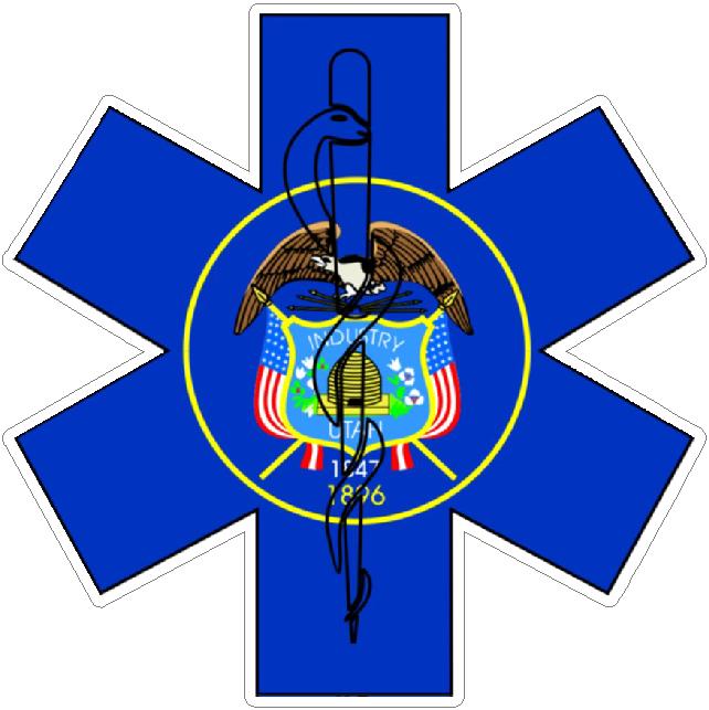 (image for) State Of Utah Star Of Life Decal