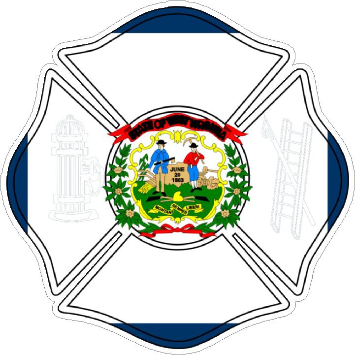 (image for) State Of West Virginia Maltese Cross Decal