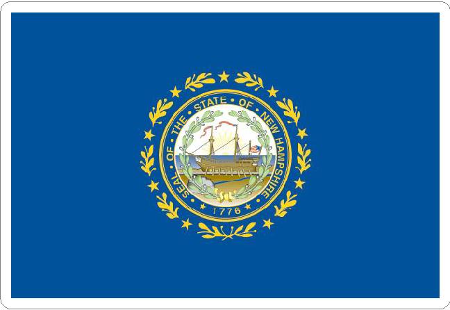 (image for) New Hampshire State Flag Decal
