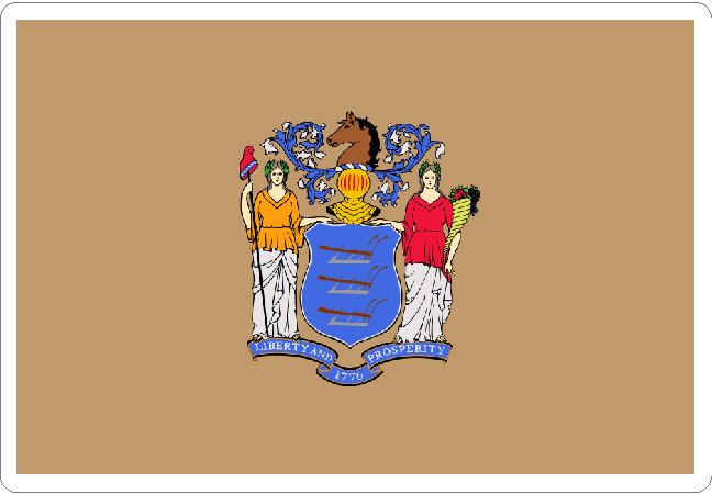(image for) New Jersey State Flag Decal