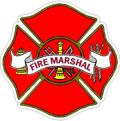 (image for) Fire Marshal Maltese Cross Decal