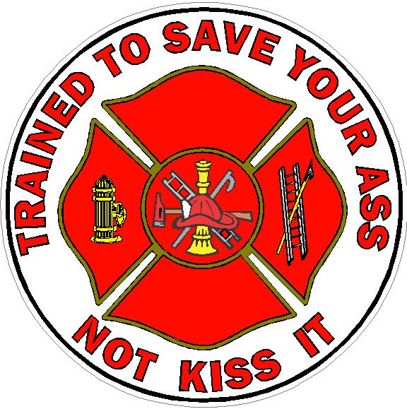 (image for) Maltese Cross Trained To Save Your Ass Decal