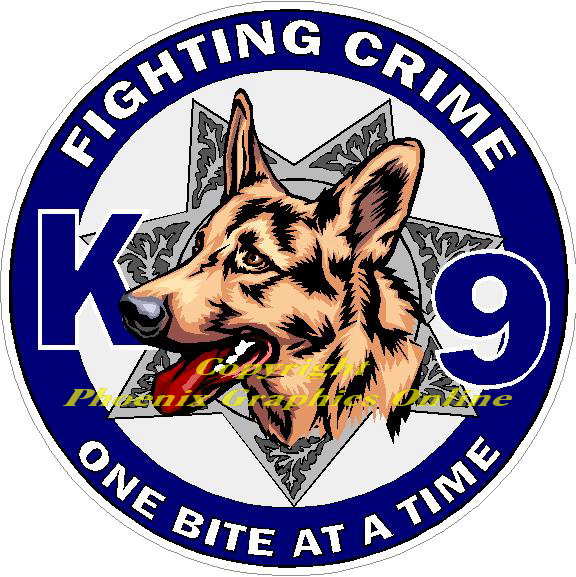 (image for) K-9 Fighting Crime One Bite At A Time Decal