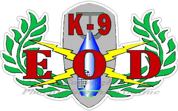 (image for) K-9 Explosive Ordnance Disposal Decal