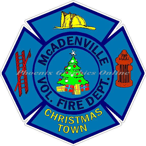 (image for) McAdenville Vol. Fire Dept Christmas Town Decal