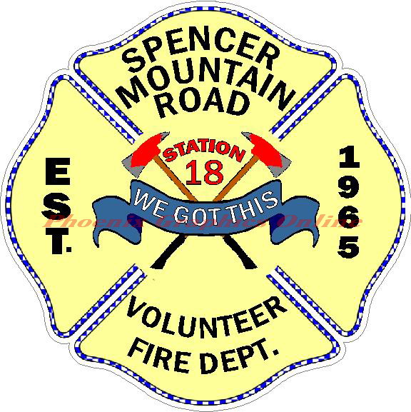 (image for) Spencer Mountain Road VFD Sta. 18 Decal