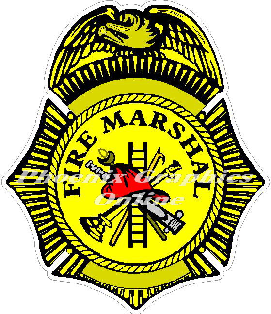 (image for) Fire Marshal Maltese Cross Badge Decal