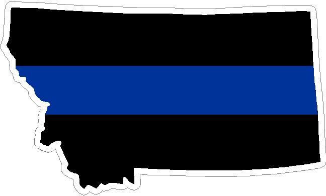 (image for) State of Montana Thin Blue Line Decal