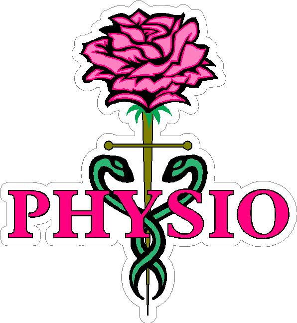 (image for) Physio Caduceus and Rose decal