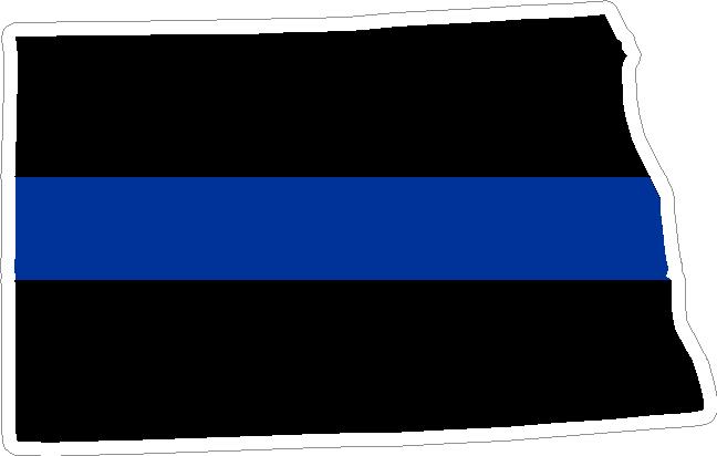 (image for) State of North Dakota Thin Blue Line Decal