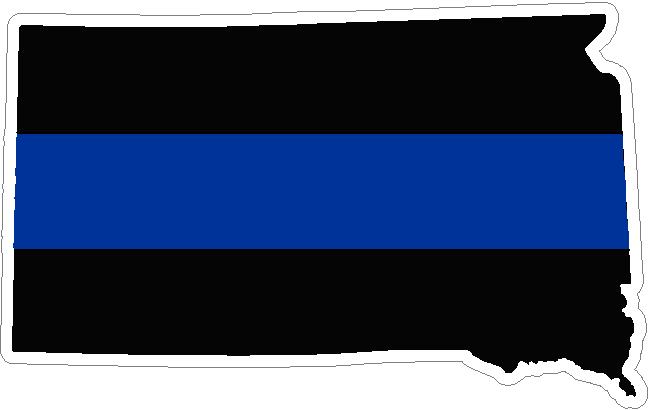 (image for) State of South Dakota Thin Blue Line Decal