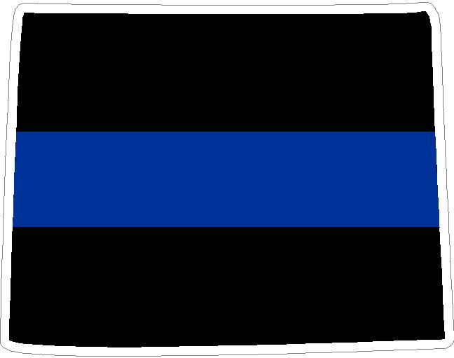 (image for) State of Wyoming Thin Blue Line Decal