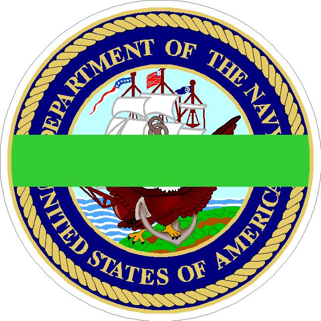 (image for) Navy Thin Green Line Decal