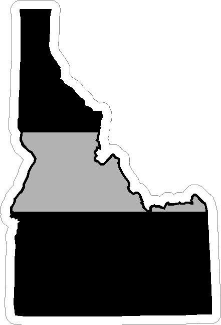 (image for) Idaho Thin Silver Line Decal