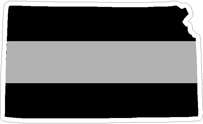 (image for) Kansas Thin Silver Line Decal