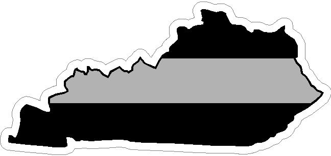(image for) Kentucky Thin Silver Line Decal