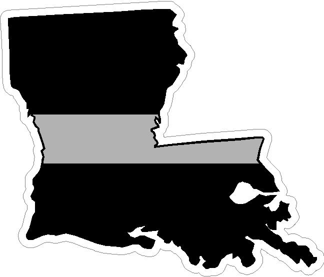 (image for) Louisiana Thin Silver Line Decal