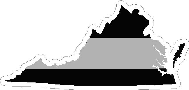 (image for) Virginia Thin Silver Line Decal