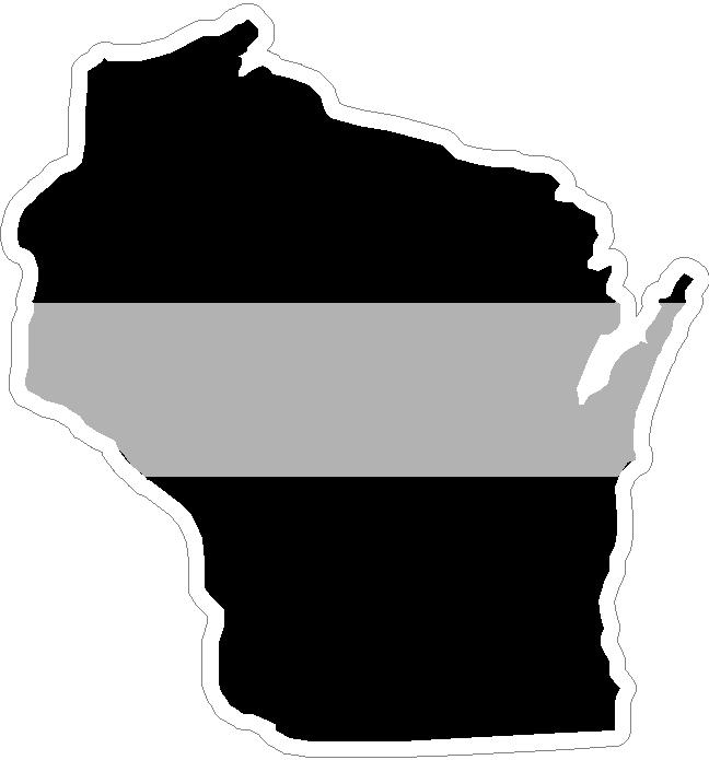 (image for) Wisconsin Thin Silver Line Decal