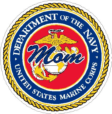 (image for) U.S. Marine Mom Decal