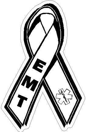 (image for) Thin White Line EMT Ribbon Decal