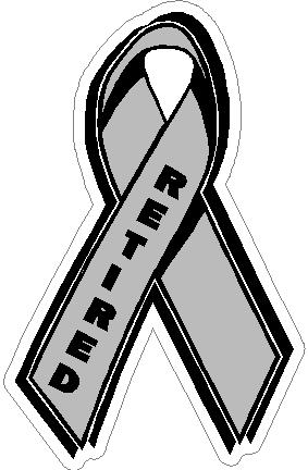 (image for) Thin Silver Line Retired Ribbon Decal