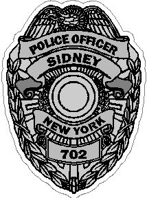 (image for) Sidney NewYork Police Officer Badge Decal