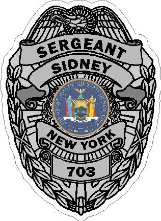 (image for) Sidney NewYork Sergeant Badge Decal
