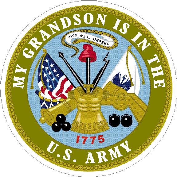 (image for) My Grandson Is in The U.S. Army Decal