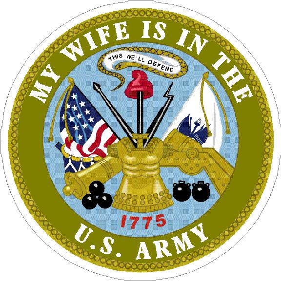 (image for) My Wife Is in The U.S. Army Decal