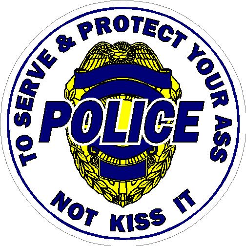 (image for) To Serve & Protect Your Ass Not Kiss It Decal