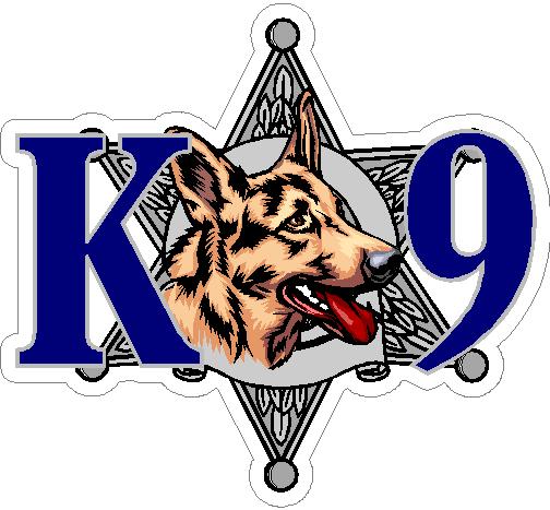 (image for) Police / Sheriff 6 Point Badge K-9 Decal