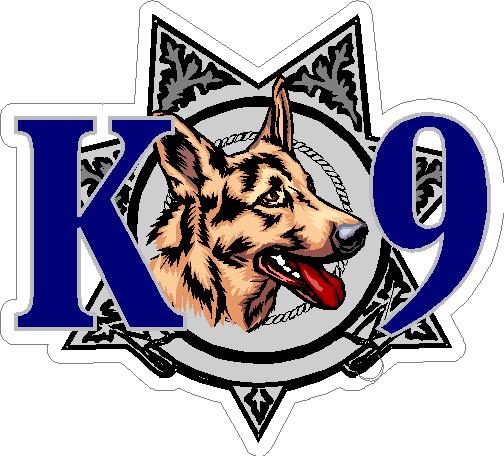 (image for) Police / Sheriff 7 Point Badge K-9 Decal