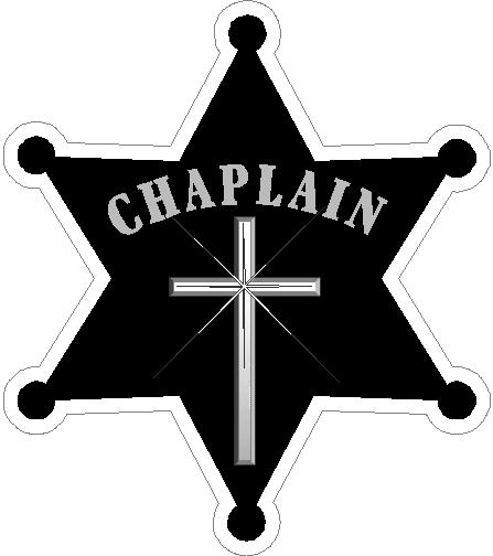 (image for) Police Chaplain 6 Point Badge with Cross Decal